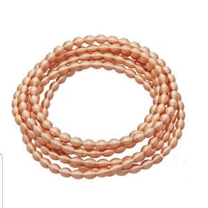 Sugar NY spiral piano wire bracelets rose